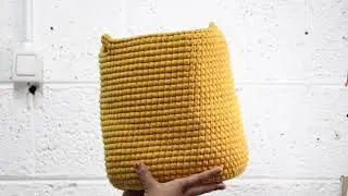Crochet Medium Basket Eden | סל סרוגה בינוני עדן