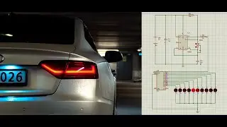 AUDİ STYLE SLIDING LED PROJECT WİTH NE555 (PROTEUS)