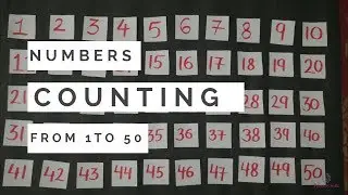 Maths TLM to teach numbers counting from 1 to 50 for Primary classes