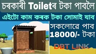 চৰকাৰী Toiletৰ টকা সোমোৱা আৰাম্ভ/ Toilet payment release 2024/ sarkari toilet 18000/-