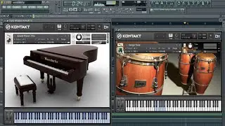 Kontakt Plug-in VST : Grand Piano & Conga Tone ( Salsa Music In Fl Studio )