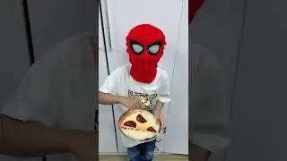 Pizza vs Hamburger 🍕🍔 Food #spiderman #short #shorts #ytshort