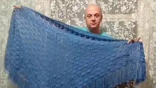 Новая шаль крючком.My new crochet shawl.