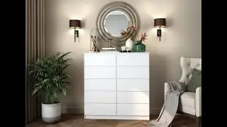 Анна Комод 1,2 10 ящ Белый МК 1200 10