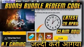 FREE FIRE REDEEM CODE TODAY|28APRIL | CLAIM BUNNY BUNDLE REDEEM CODE |FF REDEEM CODE TODAY 28 APRIL