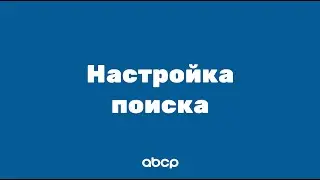 ABCP обучение: Настройка поиска