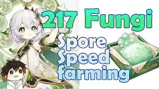 [Speed Farm] 217 Fungi & Spore | Quick & EFFICIENT Follow Along Farming Route Genshin Impact