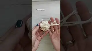 Вязаный чокер роза