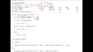 Java - Binary Searching Worksheet #1