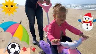 Lauren playing on the beach with Mommy - Kids Lauren Show