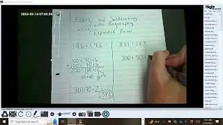 Adding  and Subtracting with Regrouping in Expanded Form