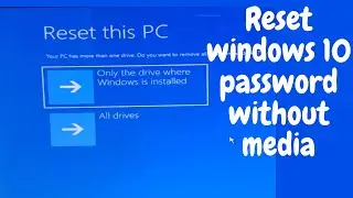How to reset windows 10 password without media | reset windows 10 password