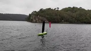 First tests of navigation with a rigid sail (student project at Guerlédan lake)