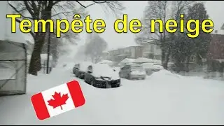 Première tempête de neige de 2022 à Montréal, Québec | Snow storm in Montreal, Quebec 🌧❄☃️⛄