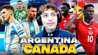DAVOO XENEIZE OPINA DE ARGENTINA 2 CANADA 0 (2024) - COPA AMERICA (SEMI FINAL)