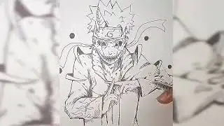 Demon Naruto Pen Drawing #penart #shortdrawingvideo #pendrawing #naruto