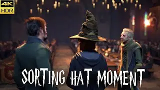 Hogwarts Legacy Sorting Hat Moments (4K 60FPS)