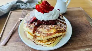 Strawberry-Mascarpone Pancakes With Balsamic Syrup Recipe