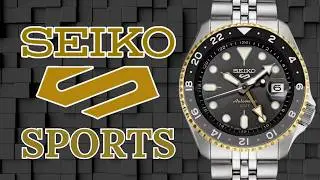 Seiko 5 Sports GMT Black & Gold (SSK021)