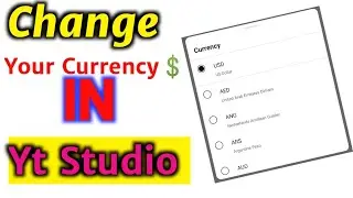 How To Change YouTube Channel Currency In Yt Studio|| Yt Studio Main Currency Change Karne Ka Tarika