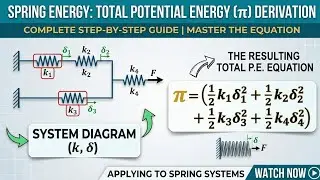 How to Apply Total Potential Energy Equation to Spring Element | Equation for Total Potential Energy