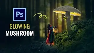 How To Create a Glowing Mushroom In Photoshop | Adobe creative craft | #Photoshop #tutorial