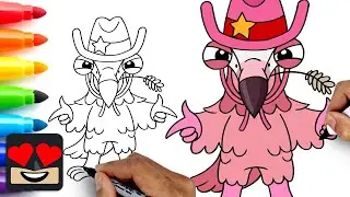 How To Draw Tex Flamingo | Fortnite