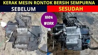 HOW TO CLEAN THE ENGINE, STUBBORN MACHINE CRUSH FALLS OUT, CLEAN QUICKLY