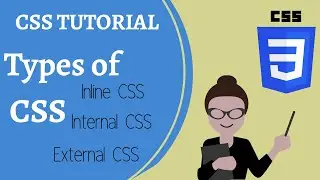 CSS Tutorial for beginners Part 02 Types of CSS|Inline CSS| Internal CSS| External CSS-with examples