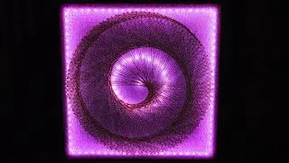 GLOWING STRING ART SPIRAL PICTURE WITH LED STRIP LIGHT