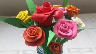 Clay Flowers || Two Hearts  Tracktribe music || devdevs simple crafts 