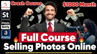 $1000 Month With Stock Photography | Full Crash Course  2024  اردو | हिन्दी