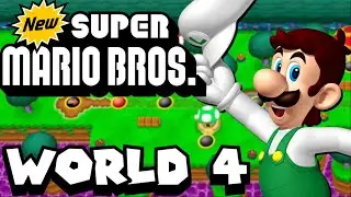 New Super Mario Bros. DS | World 4 w/ Luigi - Shiruetto The Gamer
