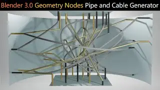 Blender 3.0 Procedural Pipe and Cable Generator using Geometry Nodes (New Version Available)