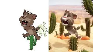 Summer_Fun_at_the_Beach My talking tom 2 Funny drawing meme