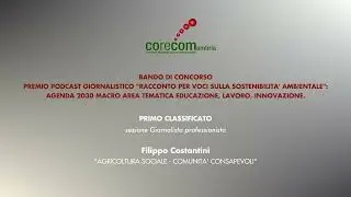 Filippo Costantini "Agricoltura sociale - comunità consapevoli"