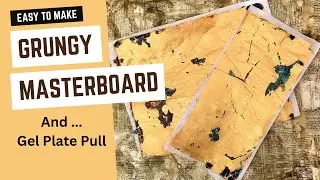 MAKING MASTERBOARDS WITH BOOK PAGES & INK #collage #masterboard #gelprint