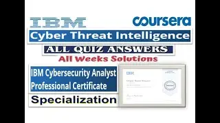 Cyber Threat Intelligence | All Quiz Answers | Coursera | IBM