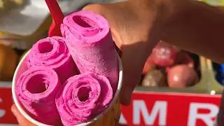 Vietnam’s Coolest Street Food Dessert! 🍦🇻🇳 | Dragon Fruit Ice Cream Rolls in Hoi An