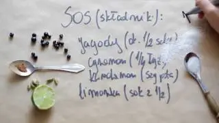 Brzoskwinie z sosem jagodowym