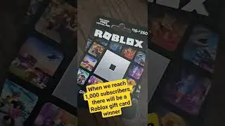 When we reach 1,000 subscribers, there will be a Roblox gift card winner 