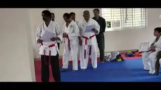 winners of state level  felicitated by  Soke. Shrinivas nd SDSIK & B.M.N. Trust Directors nd seniors