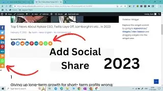 How to add Social Share Icon in your WordPress Website and Post || WordPress For Beginner