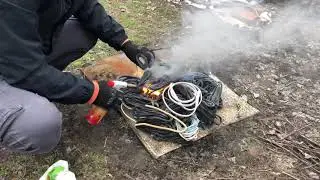 Обжиг медных проводов на даче