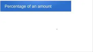 Percentage of an amount