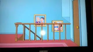 Peter falls down stairs