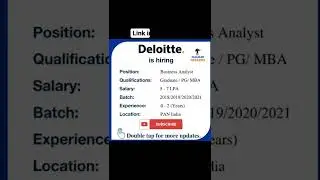 Deloitte job 2022 | Freshers | Latest Jobs | Graduate Jobs