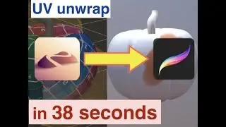 UV unwrap Nomad to Procreate | in 38 seconds #nomadsculpt #procreate #art