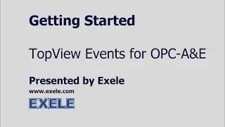 Getting Started with TopView Events for OPC A&E