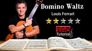 Domino Waltz by Louis Ferrari | Classical Guitar Tutorial + Sheet & Tab